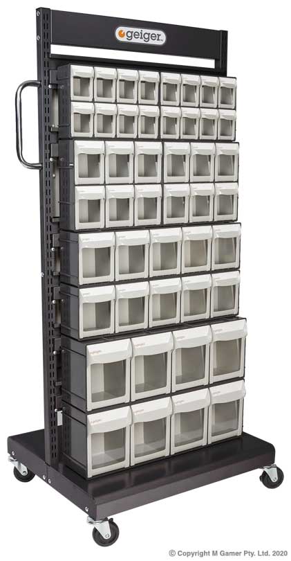 Single-Sided Mobile Pivot Drawer Cart - 46 Drawer